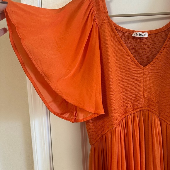 Papaya Smocked Midi Dress - Picture 6 of 9